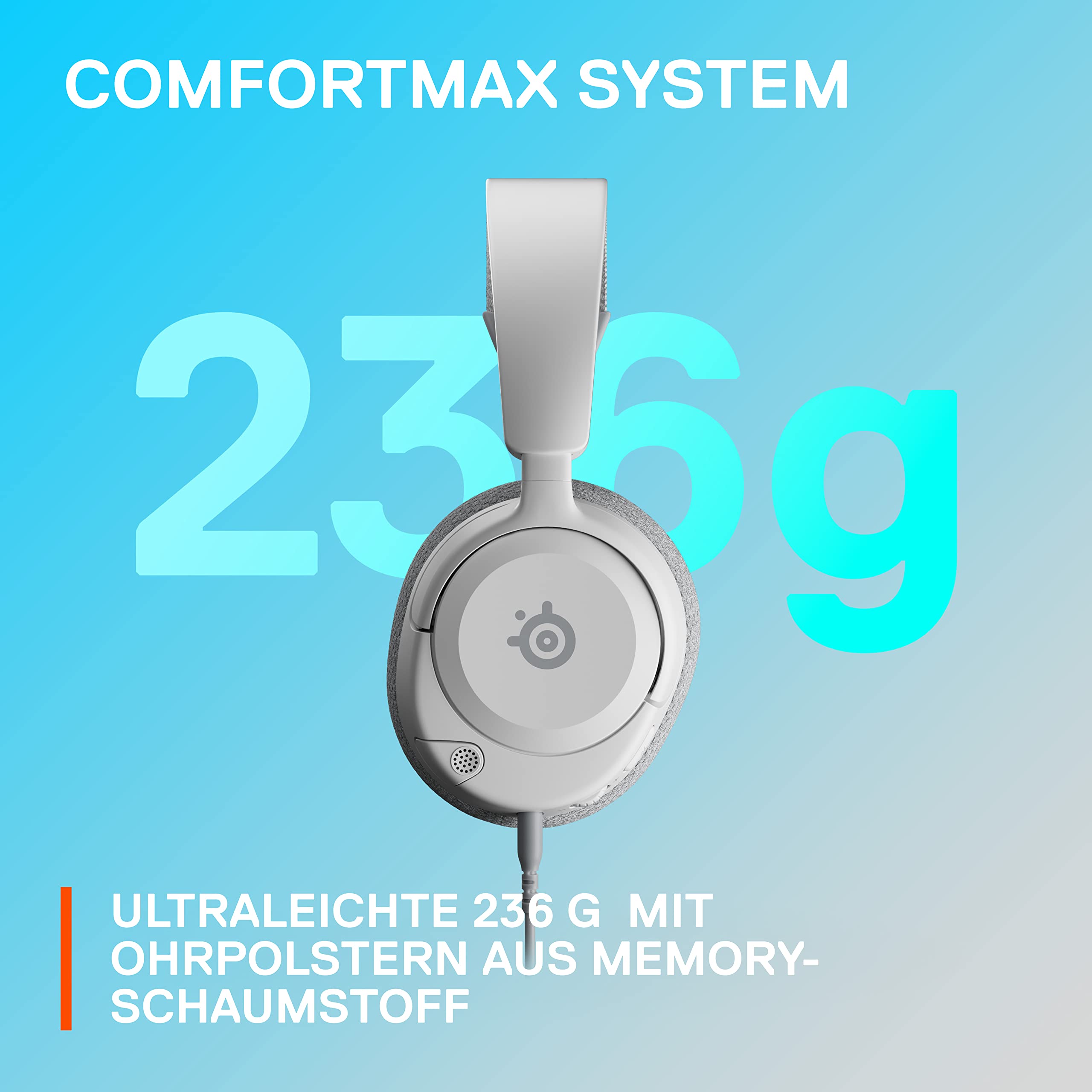 SteelSeries Arctis Nova 1P - Multi-System Gaming-Headset – Hi-Fi-Treiber – 360° Surround-Sound – Memory Foam-Ohrpolster – Mikrofon mit Geräuschunterdrückung – PS5, PS4, PC, Xbox - Weiß 6