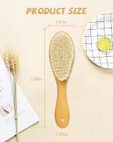 Lictin Baby Hair Brush Natural Goat Hair Beech Wood newborn cradle cap view 2