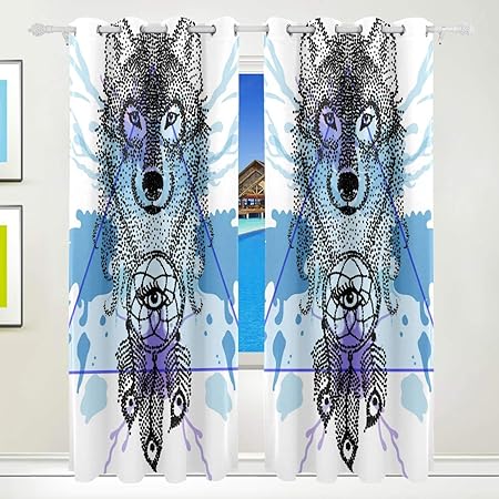 LZXO - Cortinas opacas (2 paneles, 2 paneles, con aislamiento de lobo