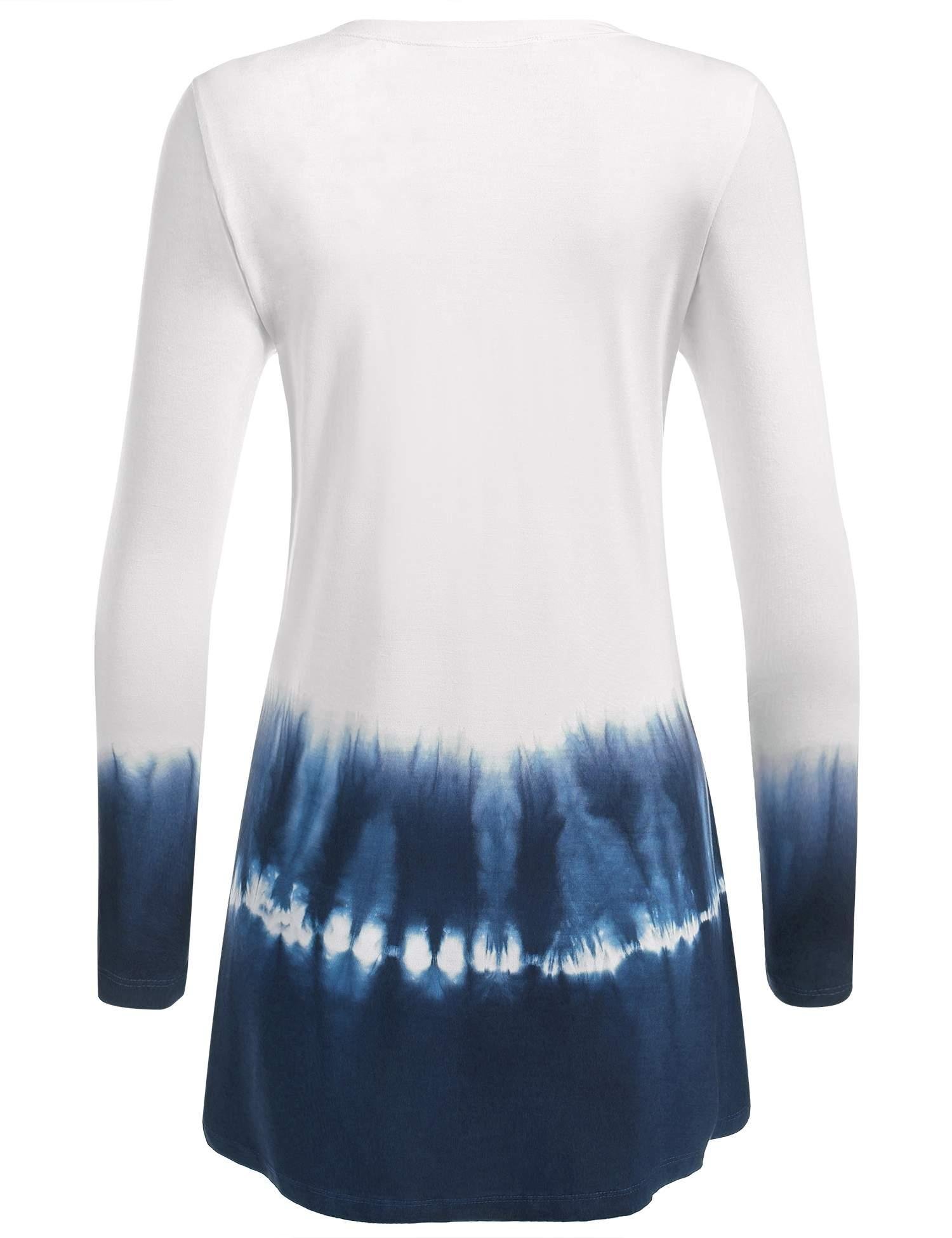 Womens Cardigans High Low Long Sleeve Open Front Lightweight Blouses Irregular Hem Draped Cardigans Blue Medium