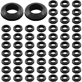 Bonsicoky 1/2" Rubber Grommets, Black, 60 Pcs | For Wires, Firewall, Cables, Cords, Automotive