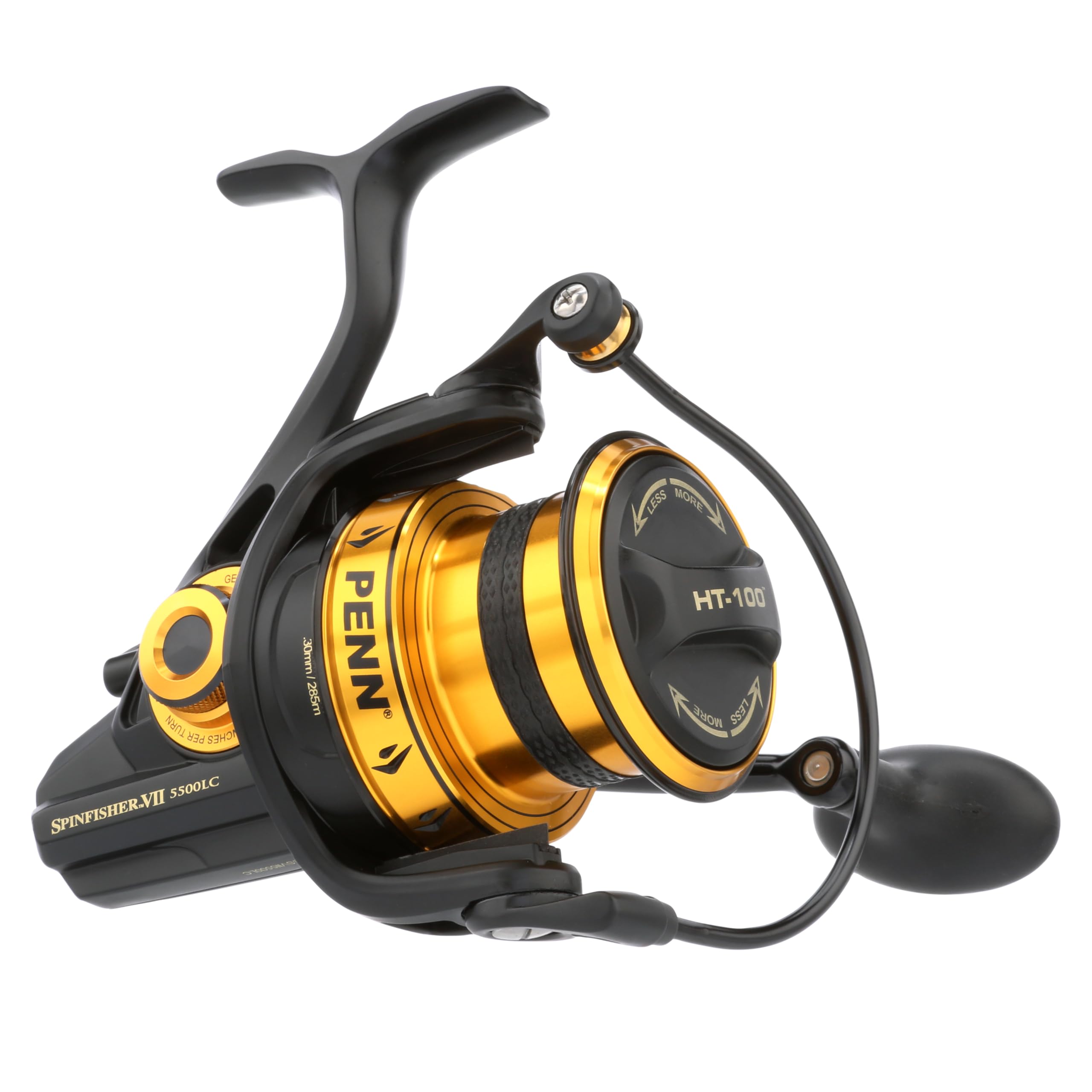 PENN Spinfisher VII Long Cast, Fishing Reel, Spinning Reels, Sea Fishing, Sea Fishing Reel With IPX5 Sealing That Protects Against Saltwater Ingression, Caters for different Species, Black Gold, 6500