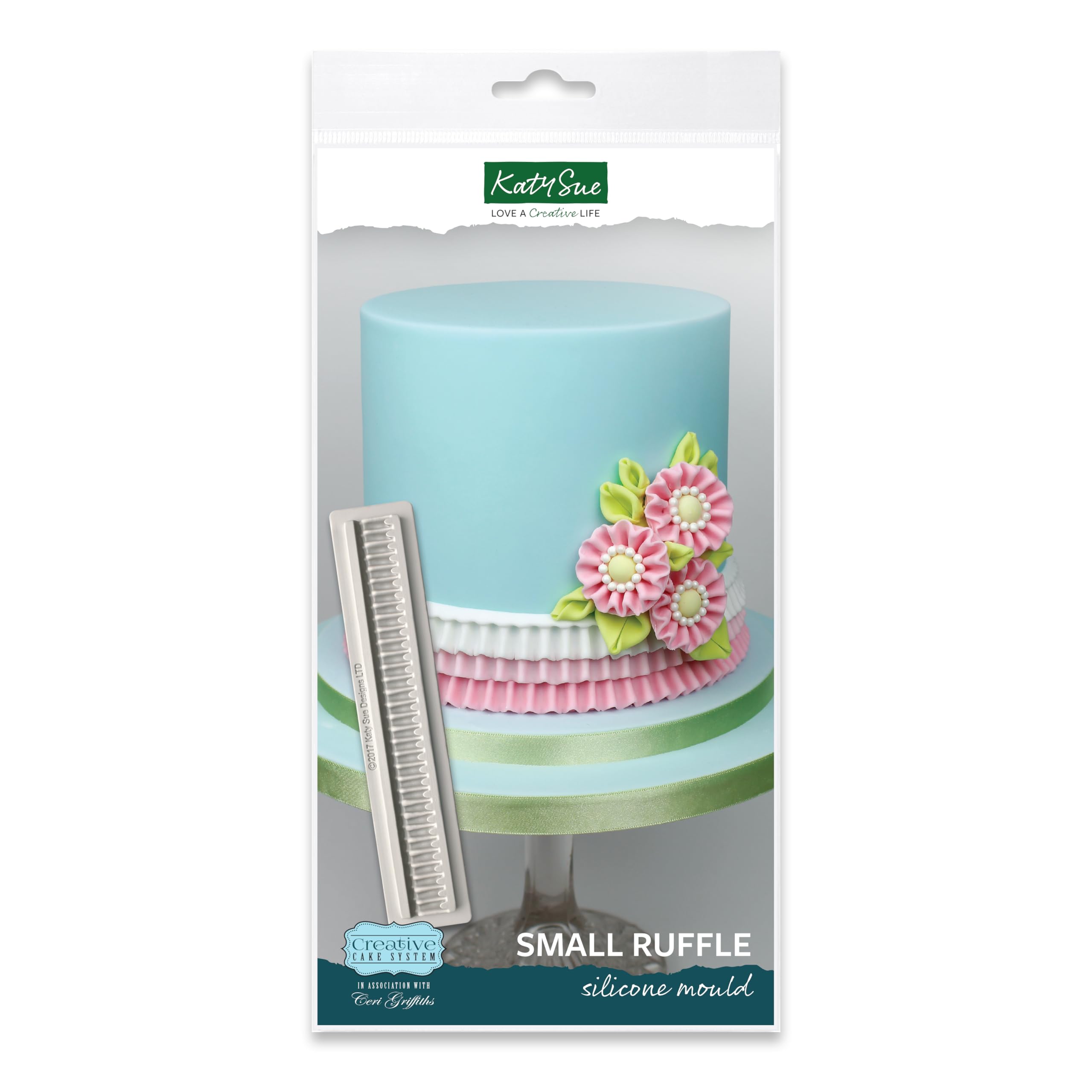 Katy Sue Small Ruffle Silicone Mould for Lambeth Style Cake Decorating