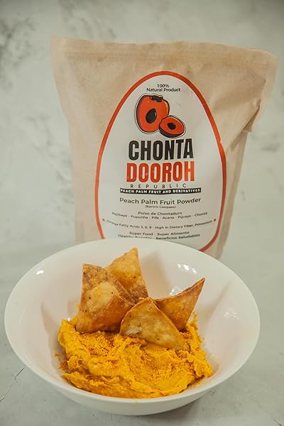 CHONTADURO POWDER | PEACH PALM FRUIT POWDER | 100% NATURAL | PROTEIN POWDER | RICH IN OMEGA 3 6 9, FIBER & DIGESTIVE ENZYMES | SUPERFOOD FOR GUT HEALTH & ENERGY | 0.55 LBS / 249.5G