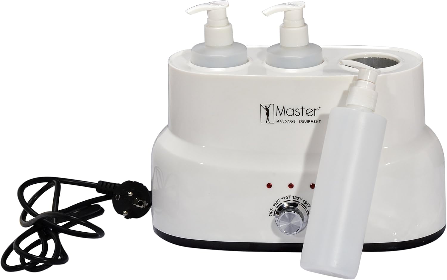 Master Massage Three Bottles Oil, Lotion, Cream Warmer Heater Salon Spa Body Therapy, White: Health & Personal Care