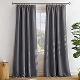 PONY DANCE Thermal Blackout Curtain 2 Panels 140x245 cm Black view 2