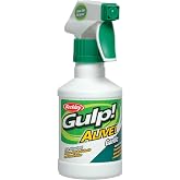 Berkley Gulp! Alive! Fish Attractant Spray Gulp!&reg; with Garlic, Easy-to-Use Trigger Spray Bottle, Extreme Scent Dispersion, Works Great with Soft Bait, Hard Bait, and Live Bait