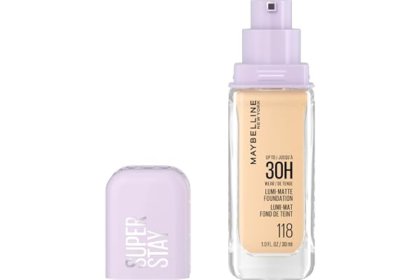 Maybelline New York Super Stay Lumi Matte Foundation, Up to 30H Wear, Luminous Matte, Buildable Coverage, Amino Acids, 118, 3