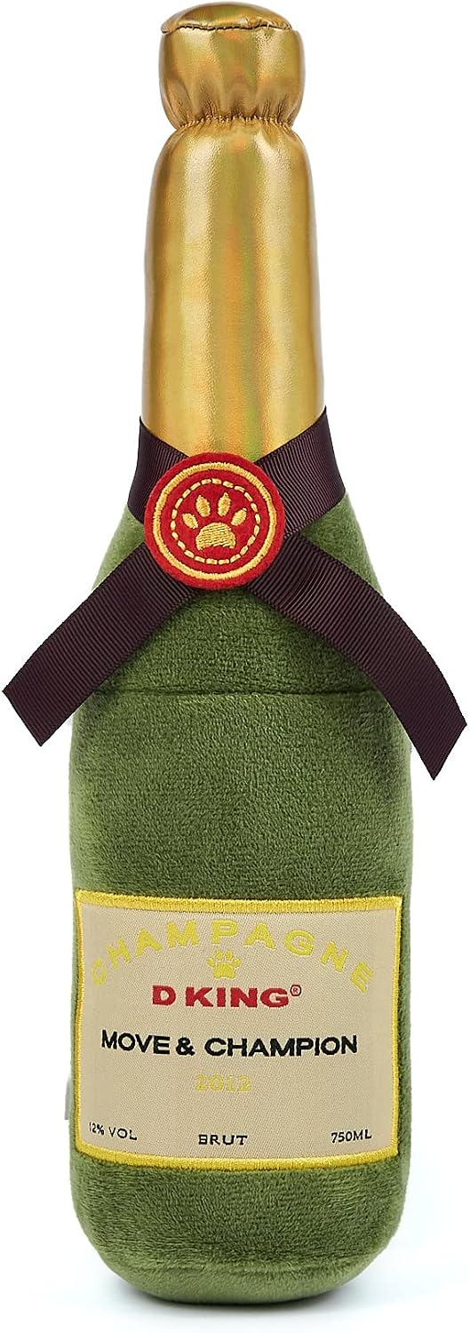 Chipet studio Dog Toy,Dog Birthday, Puppy Toys, Dog Toys for Bordem Champagne Shape Dog Squeaky Chew Toys