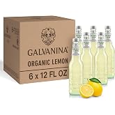 Galvanina Lemon &ndash; Premium Organic Italian Sparkling Soda, 12 fl oz (6 Glass Bottles) | Crafted with Sicilian Lemons for a Zesty, Refreshing Drink.