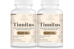 KANACOUFCE Tinnitus for Ringing Ears 1500 MG, Tinnitus Supplement Ear Ringing, Higher Absorption, Premium Ingredients, Reduce Ear Tinnitus for Women and Men, Made in USA, Non-GMO, 120 Couts