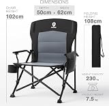 EVER ADVANCED Oversized Camping Chair Set of 2 230kg Heavy Duty Wide Folding view 6