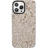 Casely iPhone 13 Pro Max Case | Beige Garden | Neutral Floral | Bold Protective Design | Compatible with MagSafe