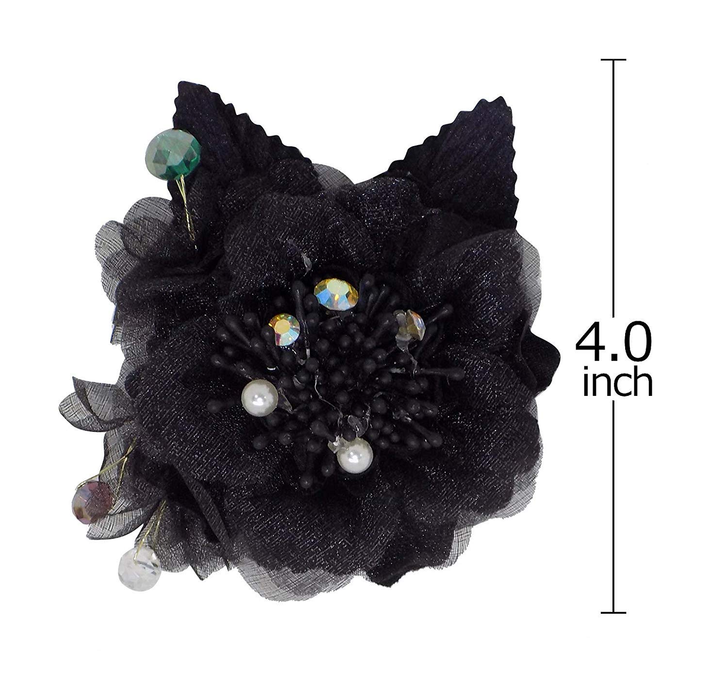 Buy Fully Red Flower Hair Clips Pin For Girls Feather Hair Clip