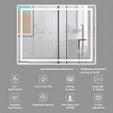 Dripex LED Bathroom Mirror 500x700 mm Dimmable 3 Color Temp Anti-Fog IP54 view 4