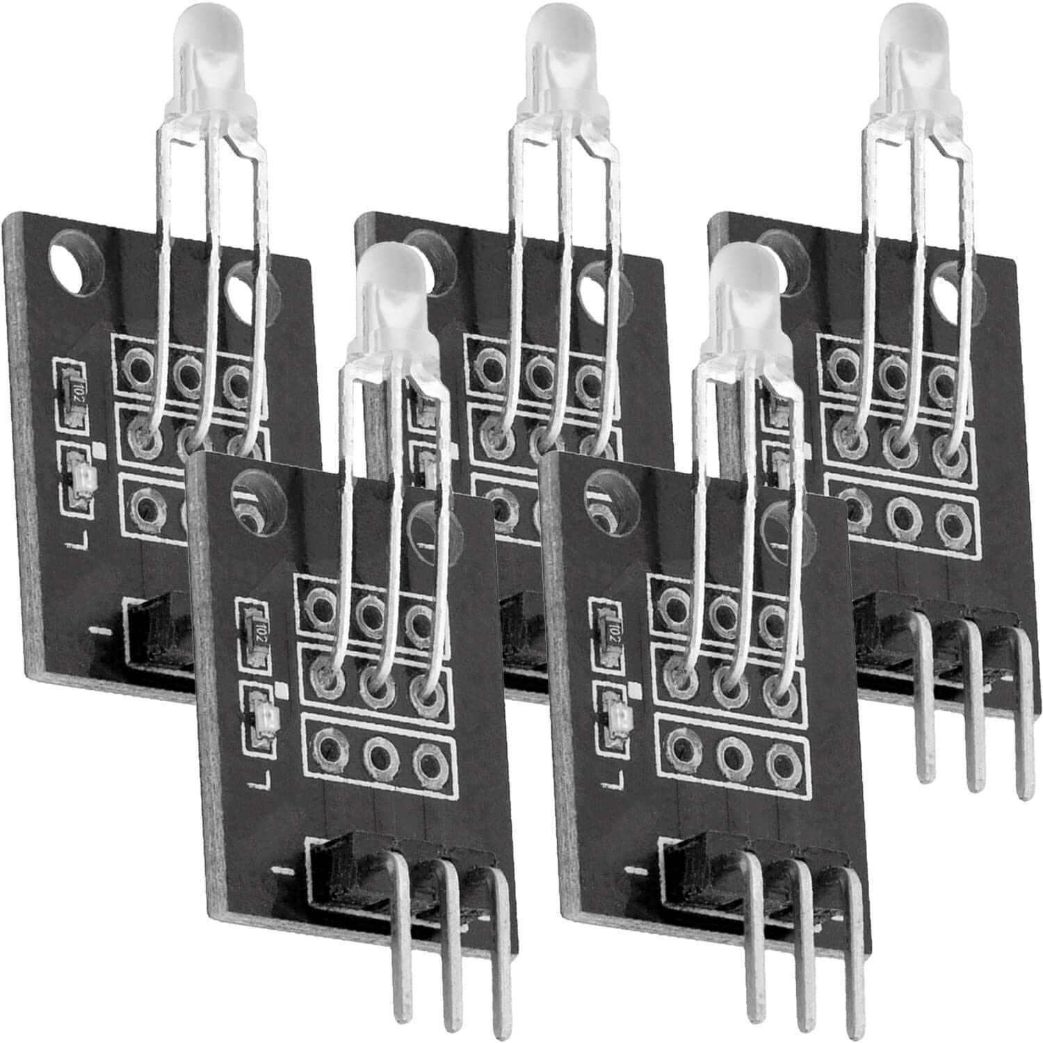 AZDelivery 5 x KY-029 Bi-Colour LED Module 3mm compatible with Arduino Including E-Book!