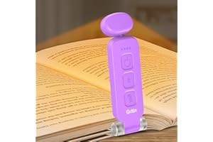 Gritin Rechargeable Book Light for Reading in Bed with Memory Function-Mini Portable,Eye Caring 3 Colors,Dimmable Brightness,