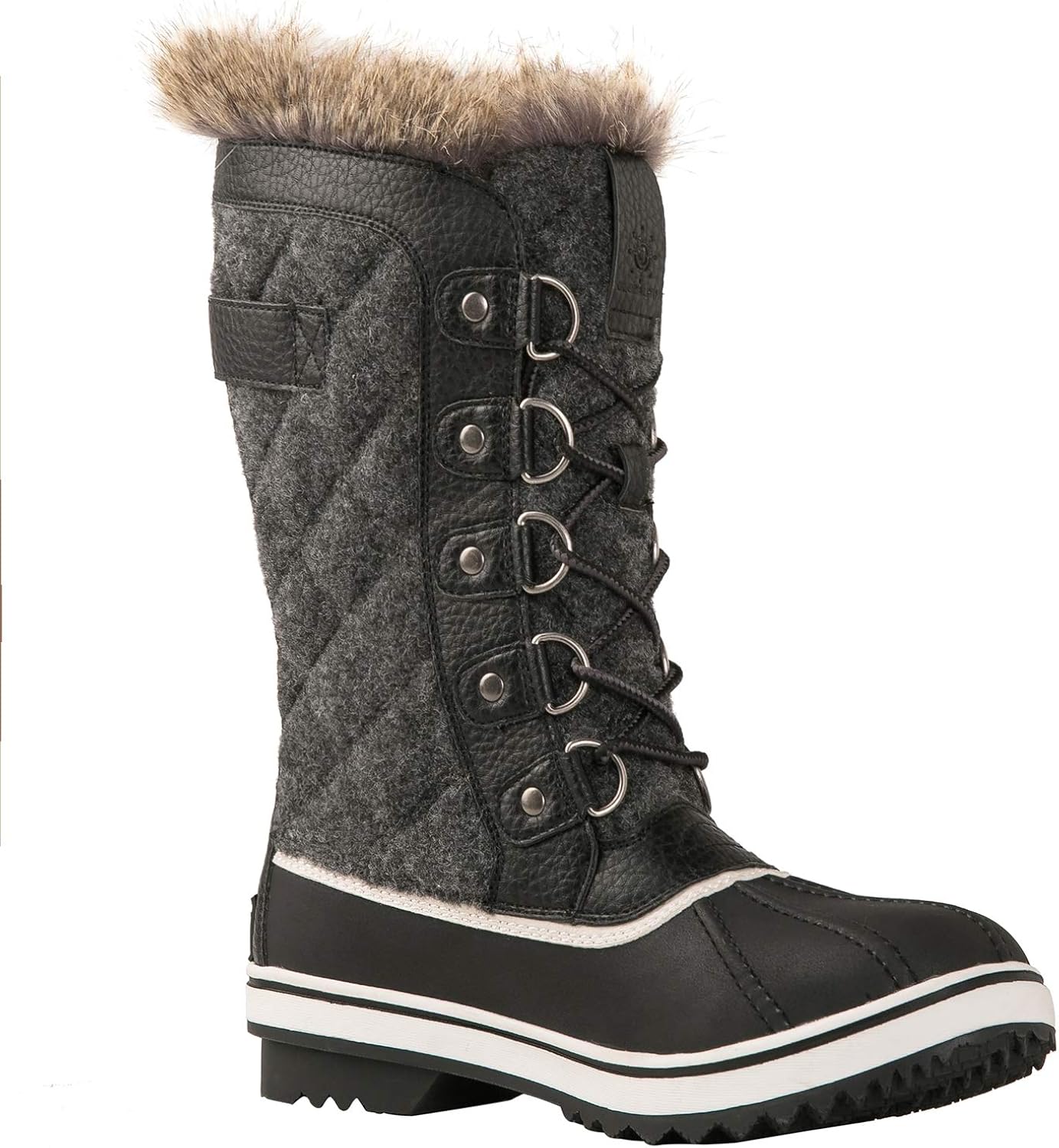  | GLOBALWIN Women's Asymmetrical Mid-Calf Fashion Snow Boots | Snow Boots