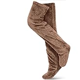 Rednow Snugg Cozy Fuzzy Plush Warmth Long Winter Leg Warmers Over The Knee Home Sleeping Slipper Socks