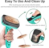 WOPQAEM Dog Brush Self Cleaning Slicker Grooming for Pets Green view 3