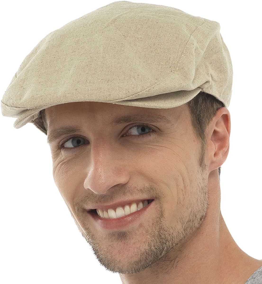 Linen Mix Cap Ultra Lightweight Summer Cap 75g Travel Hat Navy or Beige