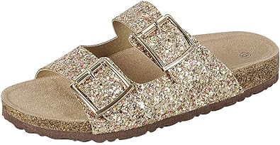 glitter 2 strap sandals