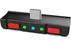 HomeSpot Bluetooth Audio Adapter with USB-C, Built-in mic, for Nintendo Switch, PS4, PS5, PC, Supports Headphones mic, aptX Low Latency, Dual Headphones, in-Game Voice Chat