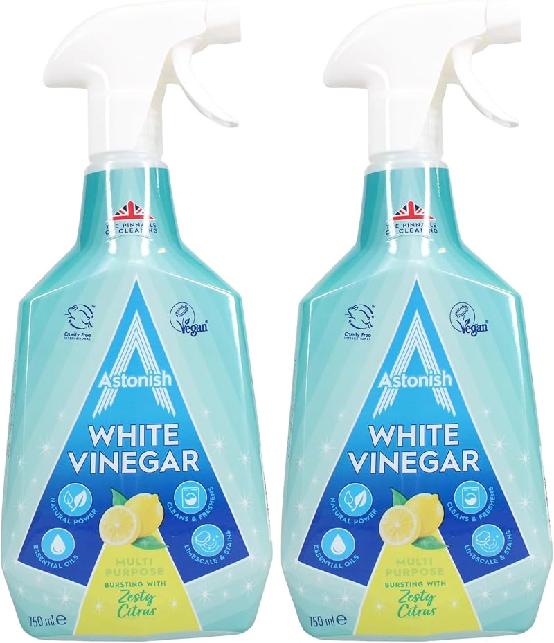 Astonish Multipurpose Cleaning Spray White Vinegar Zesty Lemon 750ml Pack of 2
