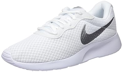 nike tanjun white metallic silver