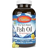 Carlson - The Very Finest Fish Oil, 700 mg Omega-3s, Norwegian Fish Oil, Wild Caught, Sustainably Sourced Fish Oil Capsules, Lemon, 240 Count