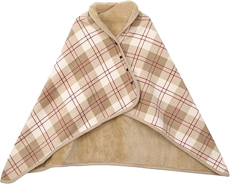 Amazon ひざ掛け ブランケット 4way 着る毛布 80 135cm ボタン付き チェック柄 おしゃれ ふわふわ 膝掛け 昼寝用 毛布 吸湿発熱 冷房 オフィス 旅行 出張 通年使用 防寒対策 ひざ掛け ハーフケット オンライン通販