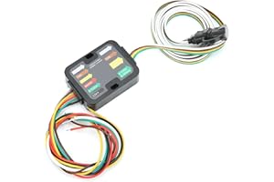 Trailer Wiring Converter Powered 3 to 2 Wire Trailer Tail Light Converter Kit RV Taillight Converter Hitch Accessories with 6