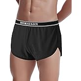 ZONBAILON Men's Sexy Large Split Side Boxer Shorts Fit Casual Running Boxers Mesh Breathable Underwears Athletic Trunks