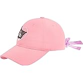 Kuromi Baseball Cap, Adult Bow Tie Hat with Curved Brim, Pink, One Size