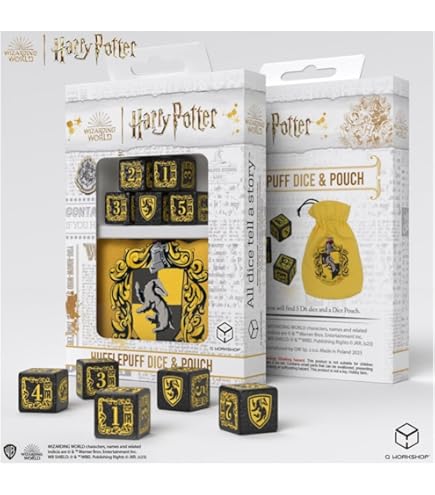 Amazon.com: Harry Potter Hufflepuff Modern Dice Black : Toys & Games