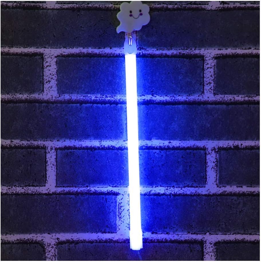 Blue Letter Neon Signs Night Light LED Marquee Letters Neon Art Decorative Lights Wall Decor for Children Baby Room Christmas Wedding Party Decoration (I)