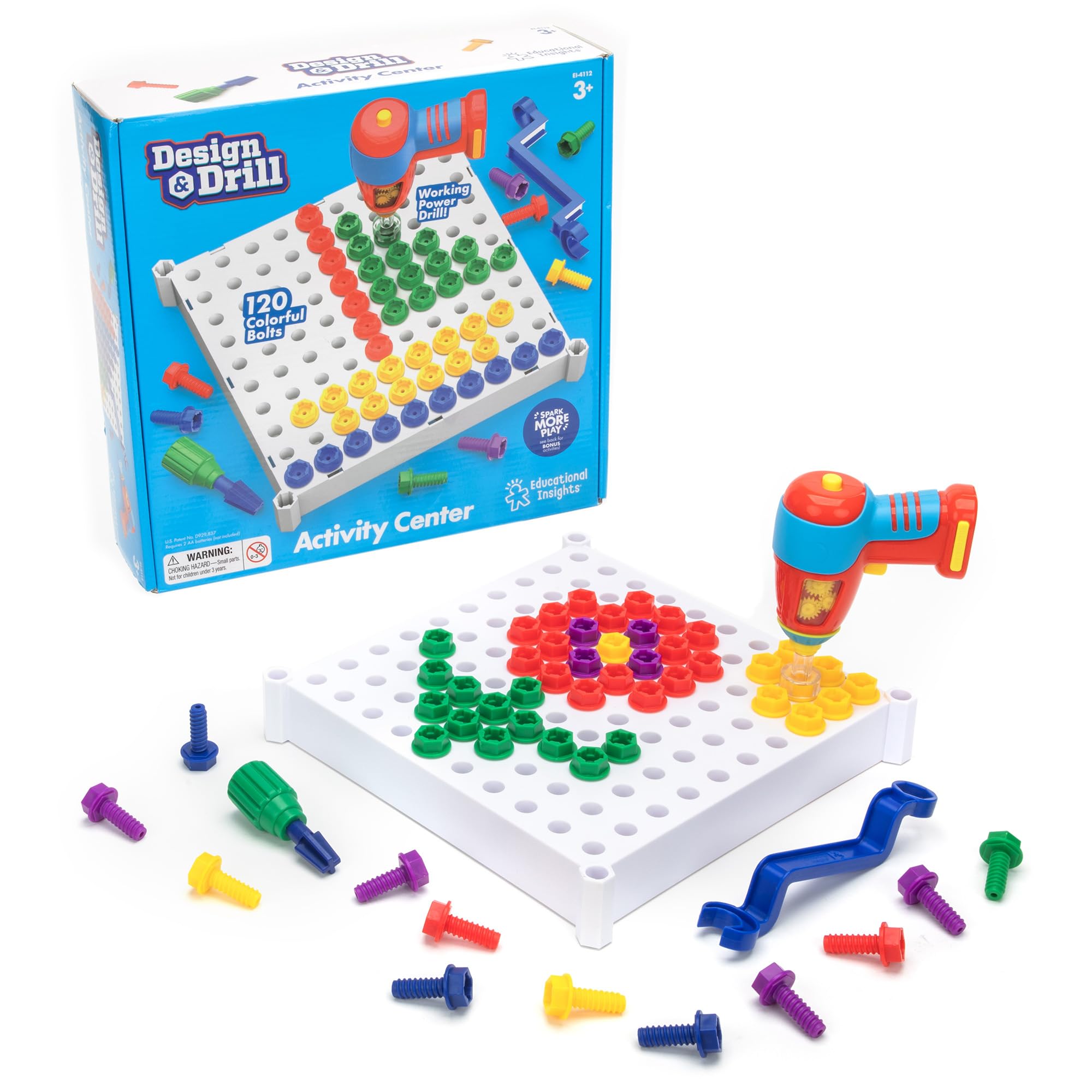 Learning Resources Design & Drill Activity Centre, STEM Learning with Drill Toy, Preschool, Kids Drill Sets, Ages 3+ — image 1