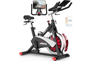 JOROTO Magnetic Exercise Bike, Professional Indoor Cycling Bike, Spinning Bike with Bluetooth and Self-Developed App, 350lbs Weight Capacity & 40 lbs Dual Flywheel, Workout Equipment for Home Gym
