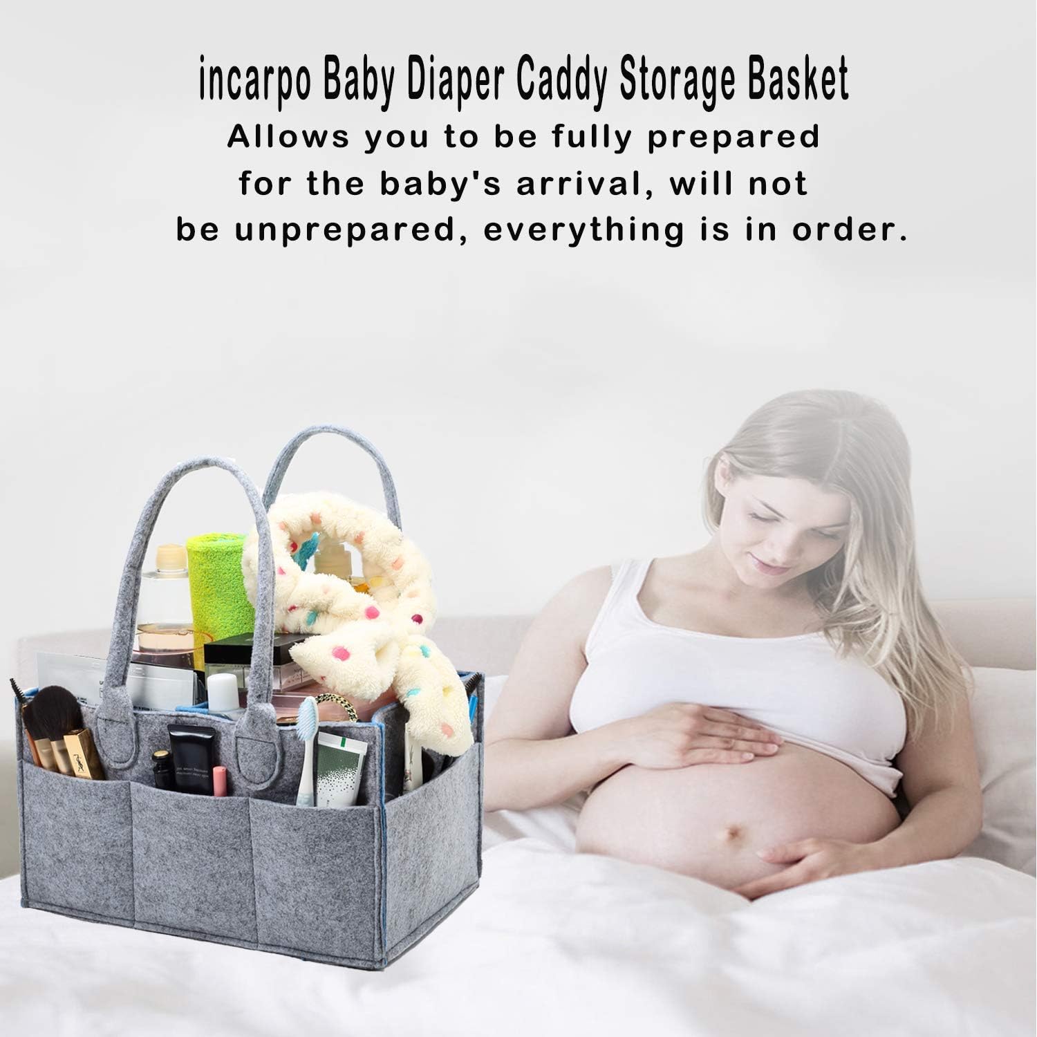 Incarpo Sac A Langer Panier De Rangement Pour Bebe Organiseur Chambre Bebe Rangement Pour Nurserie Range Couches Bebe Table A Langer Panier Cadeau Pour Fille Et Garcon Le Change Distributeurs De Couches