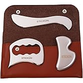 STICKON 3 in 1 Stainless Steel Muscle Scraper Tools Set, Gua Sha Scraping Massage Tools for Physical Therapy, IASTM Tools Soft Tissue Massage Tool, Guasha Tool for Body(STICKON-54)