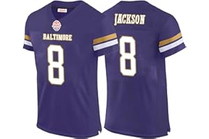 JUNJJO Custom Mens/Women/Youth Football Stitched T-Shirt for Sports Fan Purple