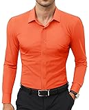 Lion Nardo Stretch Mens Dress Shirts Long Sleeve