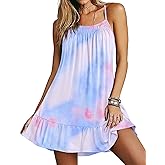 Ekouaer Nightgowns for Women Spaghetti Strap Night Gown Sleeveless Sleep Dress Chemise Sleepwear