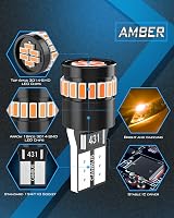 KATUR 194 LED Amber W5W 168 2825 24-SMD 3014 Plug Play Car Bulbs 4pcs view 2