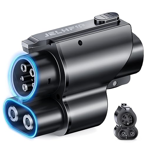 JELHFIP NACS to CCS1 Charging Adapter Tesla Supercharger Adapter 500A/1000V Max 250KW NACS to CCS Electric Vehicle Fast DC Charging Adapter Compatible with Ford,GM,Volvos,Nissan Ariya and Polestar EVs