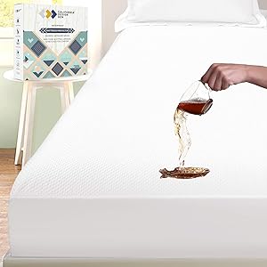 Ultra Premium Waterproof Mattress Protector - Soft Bamboo Top, Hypoallergenic, Cooling, Noiseless Fitted Mattress Pad, Deep Pocket Bed Cover (King Size)