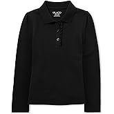 The Children's Place Girls' Uniform Long Sleeve Ruffle Pique Polo