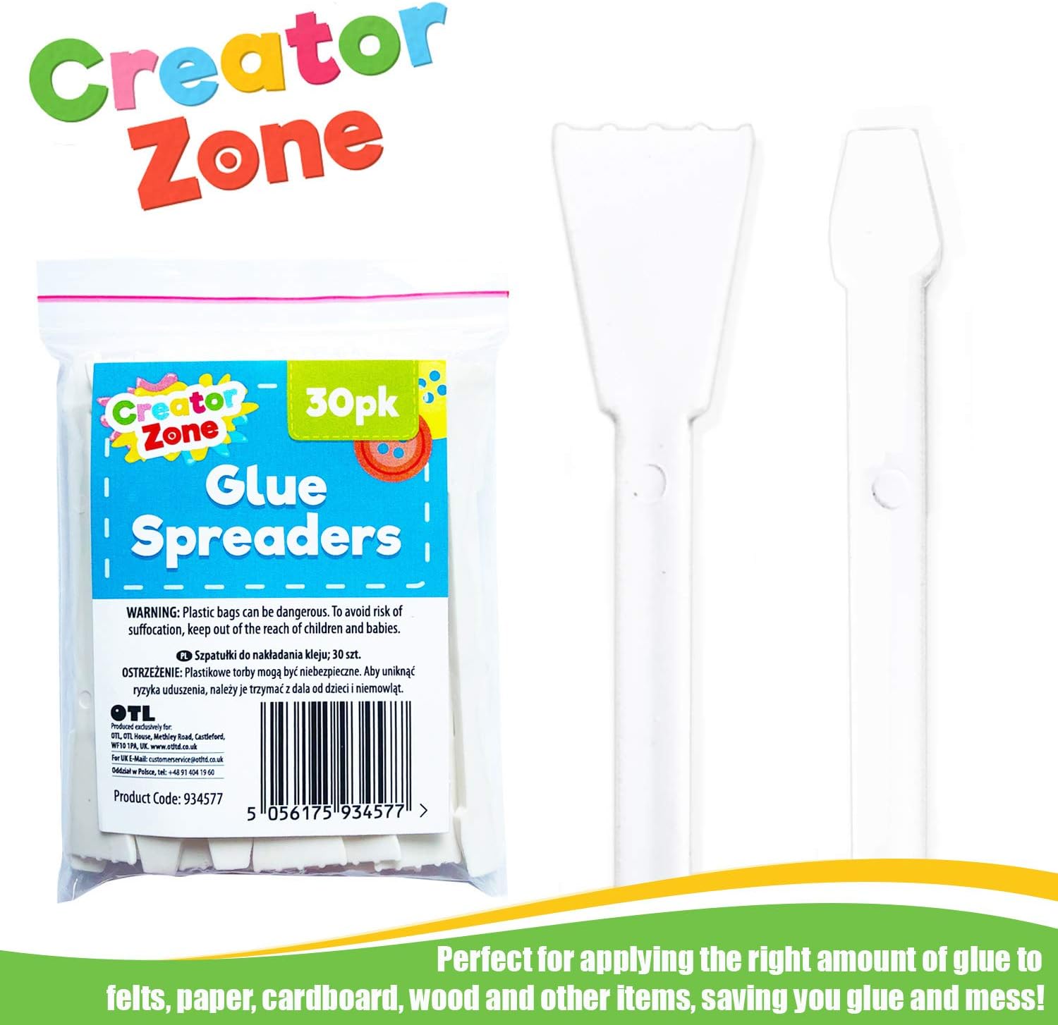SOL 30pk Glue Spreader Set, Flexible Non-Stick Tips for Precise Application on Wood Cardboard, and Felt - Image 4