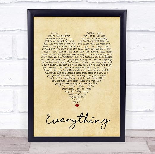 Amazon Com 123 Biiuyoo Everything Michael Buble Vintage Heart Song Lyric Quote Print 12 X 10 Inches Posters Prints 123 biiuyoo everything michael buble vintage heart song lyric quote print 12 x 10 inches