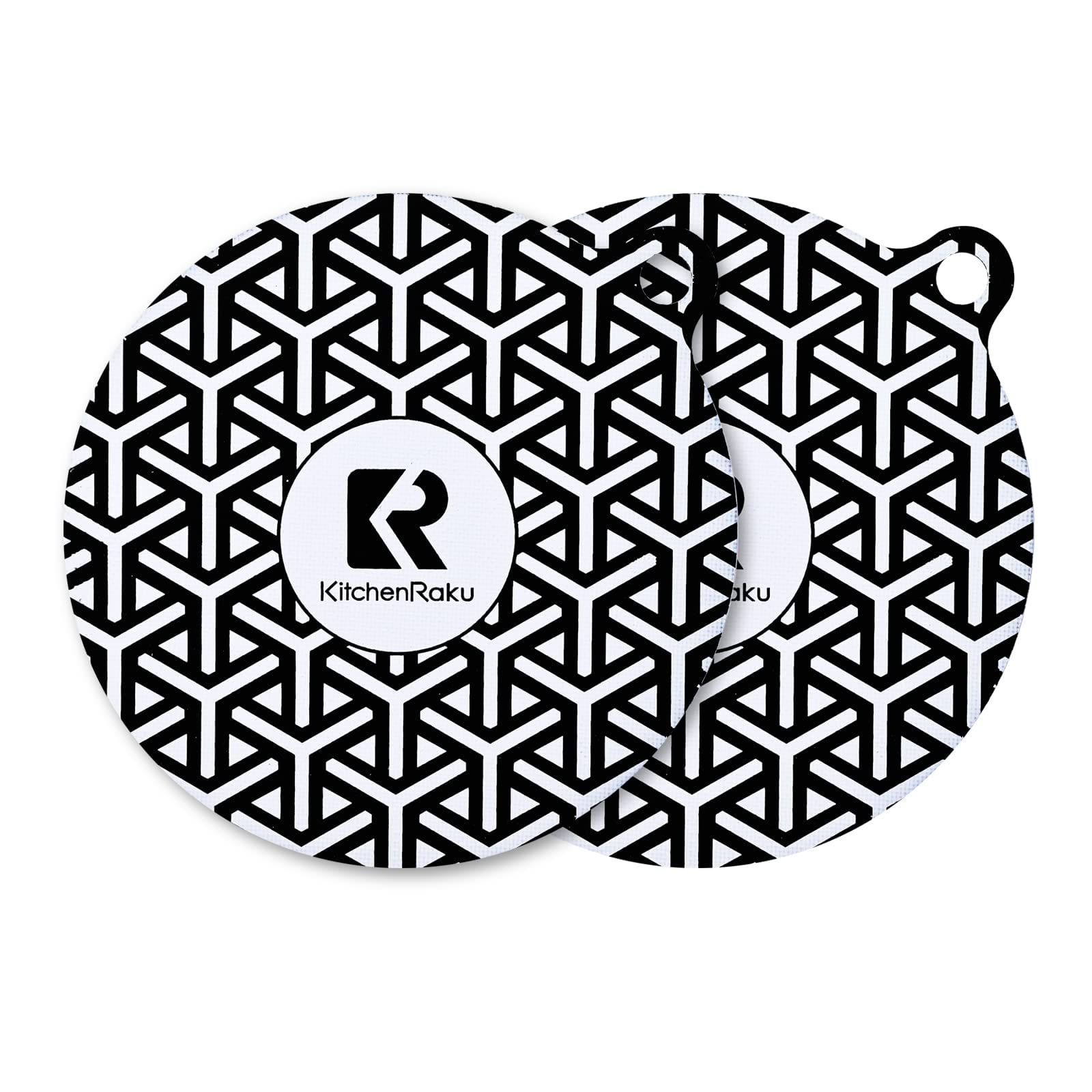 KitchenRaku Set of 2 Induction Cooktop Mat - Induction Hob Protector- (Magnetic) Cooktop Scratch Protector - for Induction Stove,Multifunctional Silicone Mats - for Air Fryer Liners (28cm)